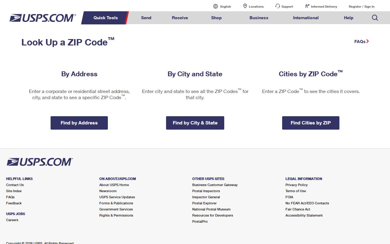 Hamilton Township postal directory USPS delivery lookup screen