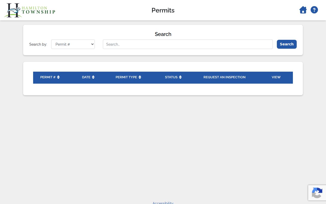 Hamilton Township street directory permit search with parcel address fields